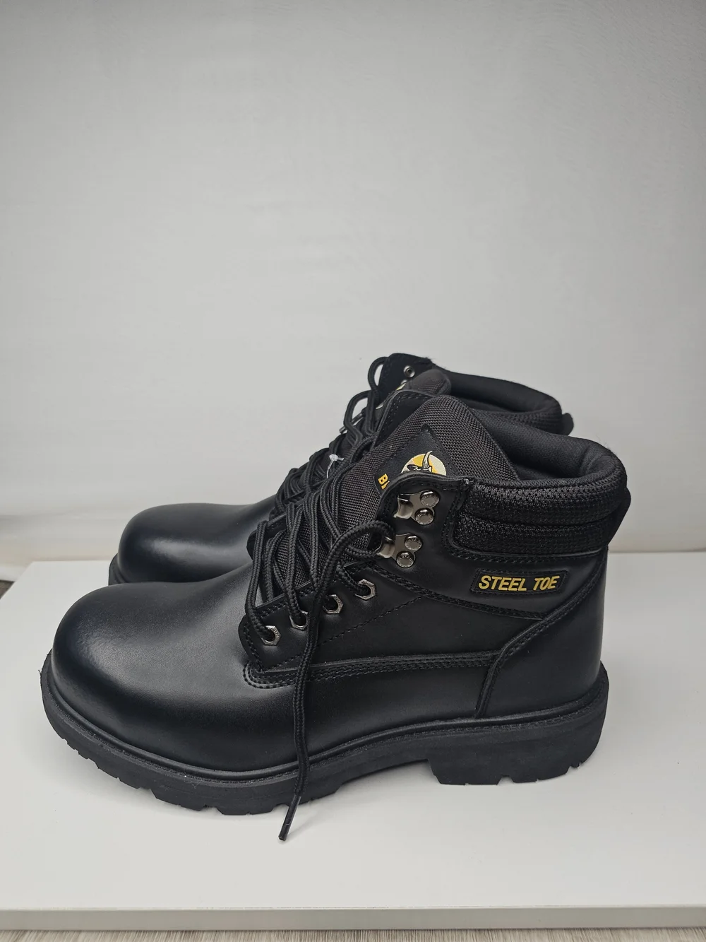 NWT Brahma Gus Steel Toe Black Leather Work Boots Men’s 11W